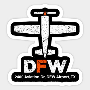 Dallas Fort Worth Airport, Gift for Pilots Sticker